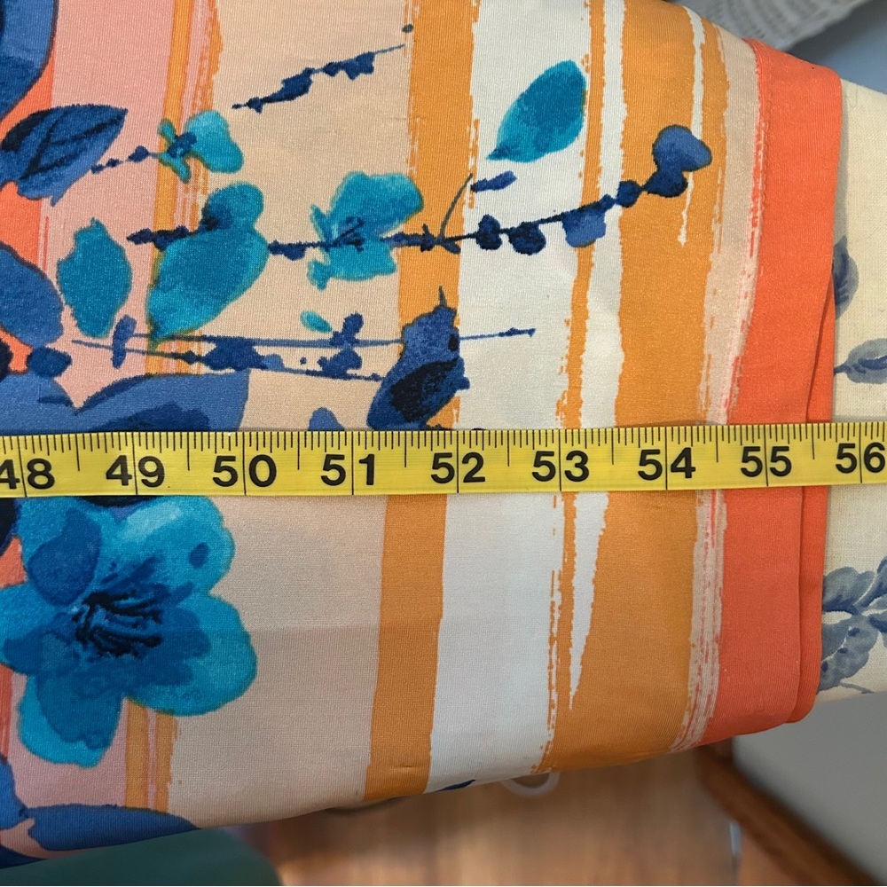 Snap Orange Blue Floral Maxi Sundress Plus 1X EUC Sleeveless Summer Dress - Picture 8 of 10